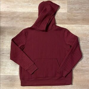 Men's GoodFellow Quilted Burgundy Hoodie